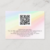 Carte D'accompagnement *~* Rainbow Hearts Merci logo de marque QR (Dos)
