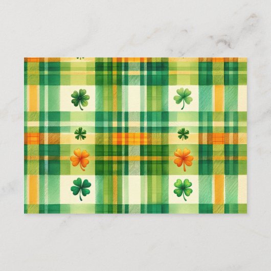 Carte D'accompagnement Rainbow Lucky Little Shamrock Diapper Raffer (Dos)