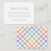Carte D'accompagnement Rainbow plaid simples livres mignons pour bébé dou (Devant / Derrière)