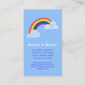 Carte D'accompagnement Rainbow Raindrops Baby shower Book Request Enclosu (Devant)