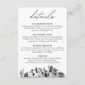 Carte D'accompagnement Raleigh Mariage Détails verticaux (Devant)