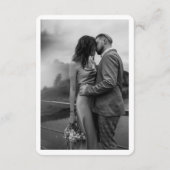 Carte D'accompagnement Raleigh Mariage moderne Détails QR Code (Dos)