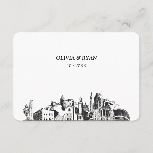 Carte D'accompagnement Raleigh Mariage traditionnel RSVP Option de repas (Dos)