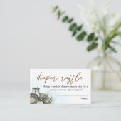 Carte D'accompagnement Ranch Tracteur Vert Filière Raffin Aquarelle (Debout devant)