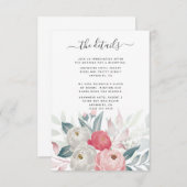 Carte D'accompagnement Ranunculus Floral (Devant / Derrière)