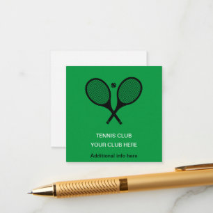 Carte D'accompagnement Raquette de tennis vert personnalisée