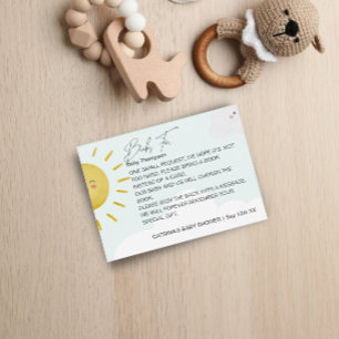 Carte D'accompagnement Ray of Sunshine Nuages Livres neutres Baby Small