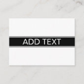 Carte D'accompagnement Rayure noire et blanche en gras Texte modifiable (Devant)