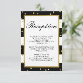 Carte D'accompagnement Rayures Étincelantes | Réception de Mariage Élégan (Debout devant)