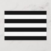 Carte D'accompagnement Rayures noires et blanches | Réponse simple script (Dos)