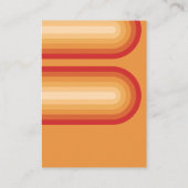 Carte D'accompagnement Rayures Rétro - Mariage Moderne Coucher de Soleil  (Dos)