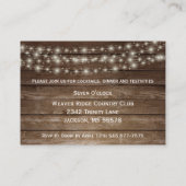 Carte D'accompagnement Réception - Baril de bois rustique avec fleurs bla (Dos)