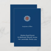 Carte D'accompagnement Réception Blue Vaftisi (Devant / Derrière)