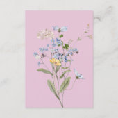 Carte D'accompagnement Réception Boho Fleur sauvage Rose (Dos)