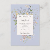 Carte D'accompagnement Réception Boho Fleurs sauvages Périwinkle Delicic (Devant)
