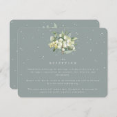 Carte D'accompagnement Réception Bouquet Seafoam Snowberry+Eucalyptus (Devant / Derrière)