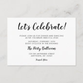 Carte D'accompagnement Réception de Bat mitzvah de Parties scintillant Tu (Dos)