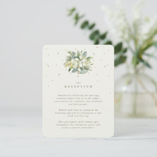 Carte D'accompagnement Réception de bouquet crème Snowberry+Eucalyptus