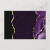 Carte D'accompagnement Réception de Fausse Agate Dorée et Violette (Dos)