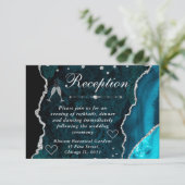 Carte D'accompagnement Réception de Faux Paillettes de Teinte et d'Argent (Debout devant)