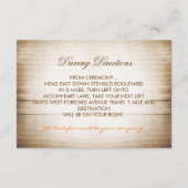 Carte D'accompagnement Réception de fleurs orange dans un pot mason rusti (Dos)