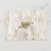 Carte D'accompagnement Réception de la collection de Mariages d'arbre car (Dos)