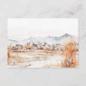 Carte D'accompagnement Réception de mariage à l'aquarelle à Salt Lake Cit (Dos)