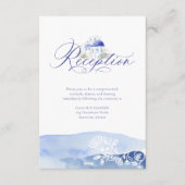 Carte D'accompagnement Réception de mariage à l'aquarelle à Santorin en G (Devant)
