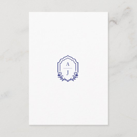 Carte D'accompagnement Réception de mariage à l'aquarelle à Santorin en G (Dos)