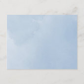 Carte D'accompagnement Réception de mariage à l'aquarelle bleue nuage éth (Dos)