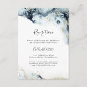 Carte D'accompagnement Réception de mariage à l'aquarelle de la Marine Ab (Devant)