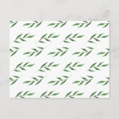 Carte D'accompagnement Réception de mariage à l'aquarelle élégante aux fe (Dos)