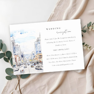 Carte D'accompagnement Réception de mariage à Omaha Nebraska aquarelle