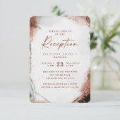 Carte D'accompagnement Réception de mariage Abstraite Burnt Orange (Debout devant)