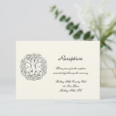 Carte D'accompagnement Réception de mariage Arbre de Vie celtique (Debout devant)