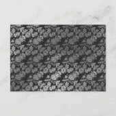 Carte D'accompagnement Réception de mariage Argent et Noir (Dos)