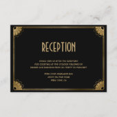 Carte D'accompagnement Réception de mariage Art déco Art déco élégant en  (Devant)
