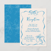 Carte D'accompagnement Réception de mariage au citron dessiné à la main (Devant / Derrière)