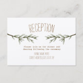 Carte D'accompagnement Réception de mariage aux branches de conifères rus (Devant)