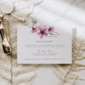 Carte D'accompagnement Réception de mariage aux fleurs de cerisier aquare