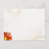 Carte D'accompagnement Réception de mariage aux fleurs sauvages (Dos)