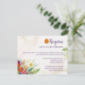 Carte D'accompagnement Réception de mariage aux fleurs sauvages (Debout devant)