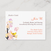 Carte D'accompagnement Réception De Mariage Aux Oiseaux (Devant)