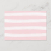 Carte D'accompagnement Réception de mariage aux pivoines aquarelles roses (Dos)