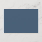 Carte D'accompagnement Réception de mariage avec bordure Navy moderne (Dos)
