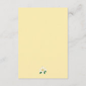 Carte D'accompagnement Réception de mariage avec citrons et Feuilles (Dos)