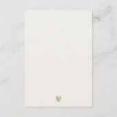 Carte D'accompagnement Réception de mariage avec couronne botanique Insép (Dos)