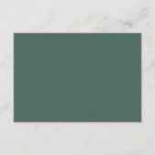 Carte D'accompagnement Réception de mariage avec eucalyptus moderne (Dos)