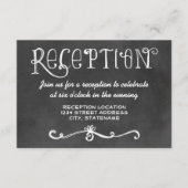 Carte D'accompagnement Réception de mariage avec lettrage à la main sur t (Devant)