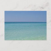 Carte D'accompagnement Réception de mariage avec photographie de plage ma (Dos)